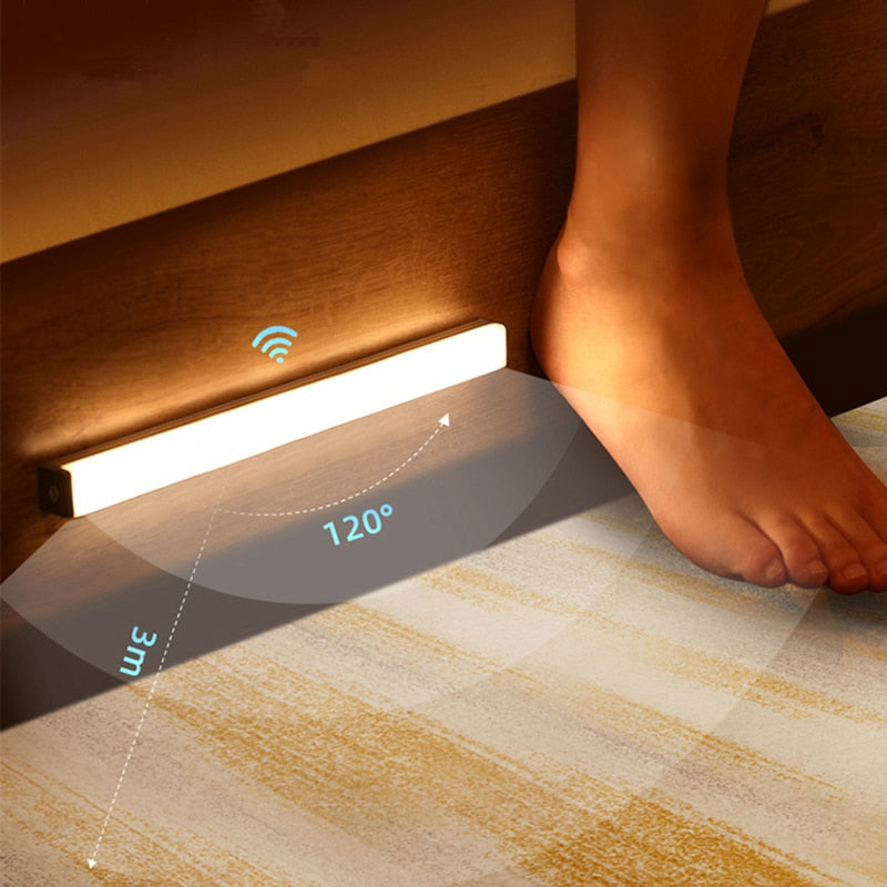 Motion Sensor Light Wireless LED Night Light USB Rechargeable Night Lamp For Kitchen Cabinet Wardrobe Lamp Staircase Backlight